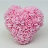 COEUR ROSE Coeur fleurs de mousse rose