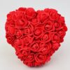 COEUR ROUGE Coeur fleurs de mousse rouge