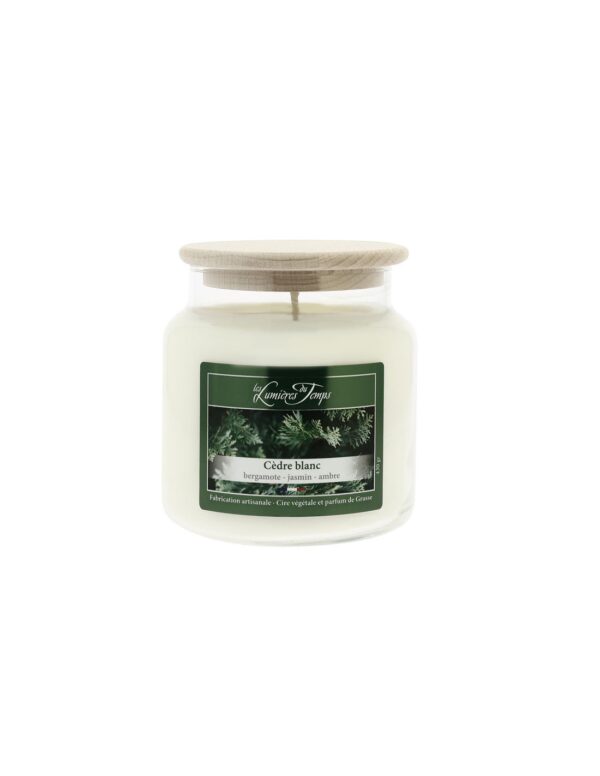 Bougie colorée Cèdre Blanc