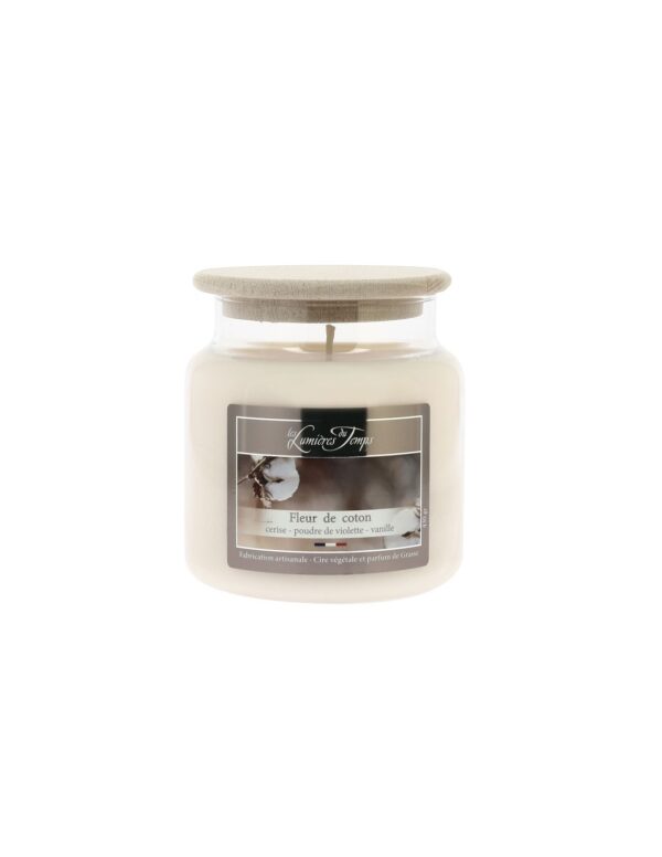 Bougie colorée fleur de coton