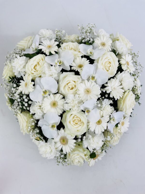 Coeur deuil 50 cm AMOUR TENDRE